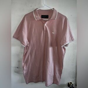 Abercrombie & Fitch Size XL Stretch Pink Polo Shirt Shirt Sleeve Men's
